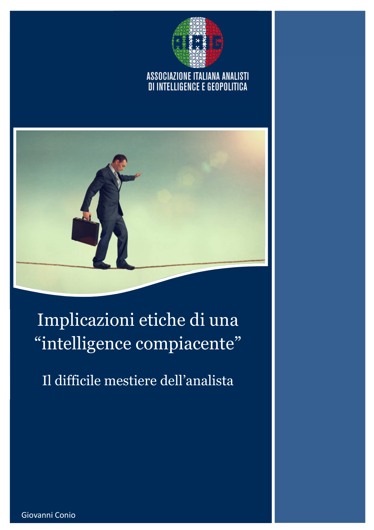 Copertina di Implicazioni etiche di una “intelligence compiacente”