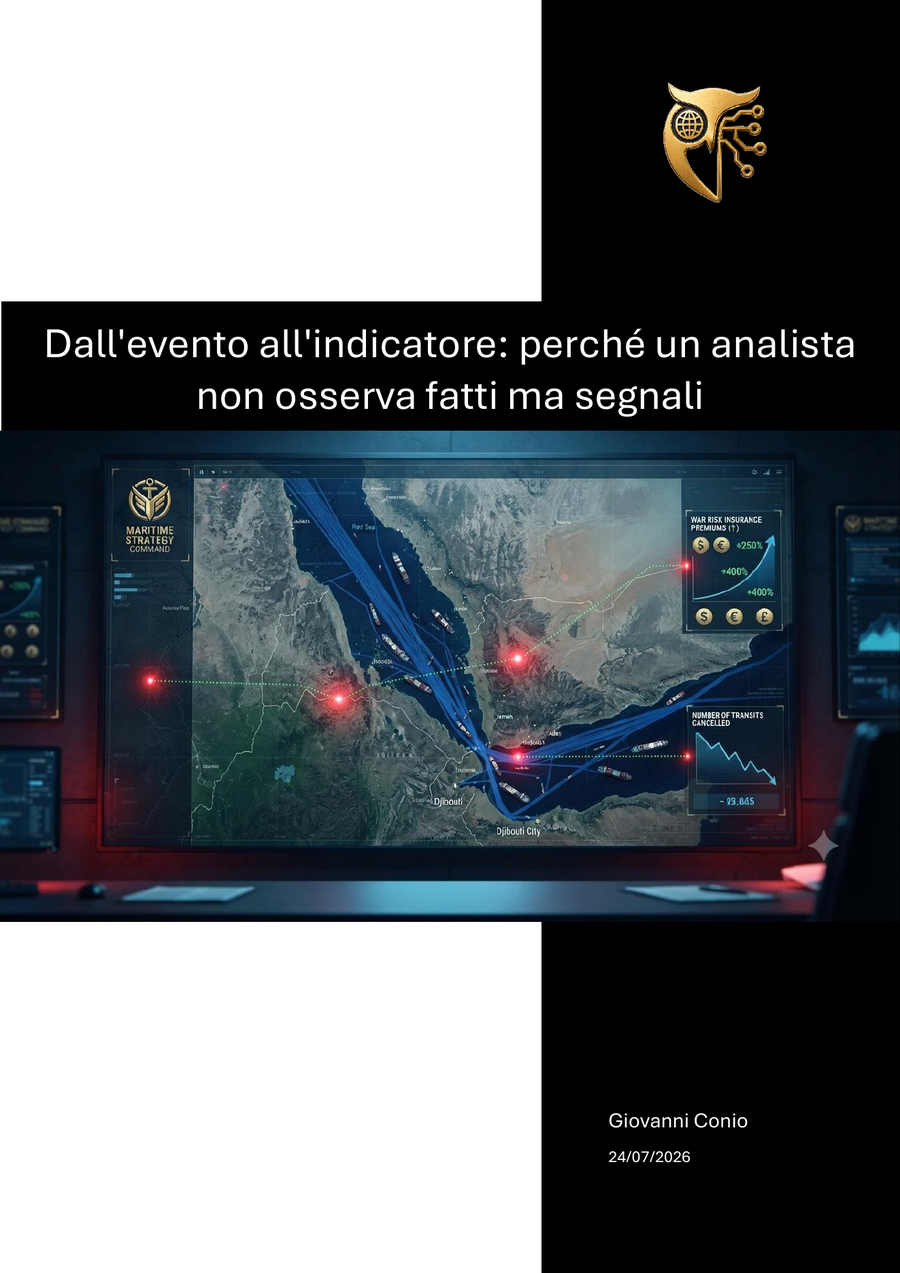 Copertina di Dall'evento all'indicatore: perché un analista non osserva fatti ma segnali